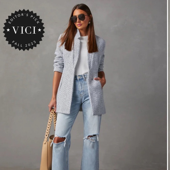 Vici Jackets & Blazers - Vici Catalog pocketed coat, gray